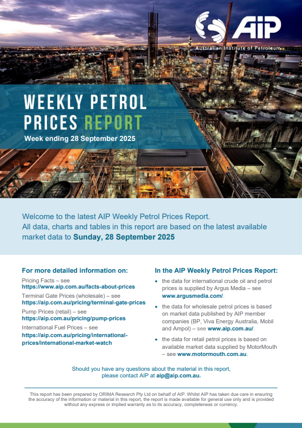 Weekly Petrol Prices Report - 28 September 2025